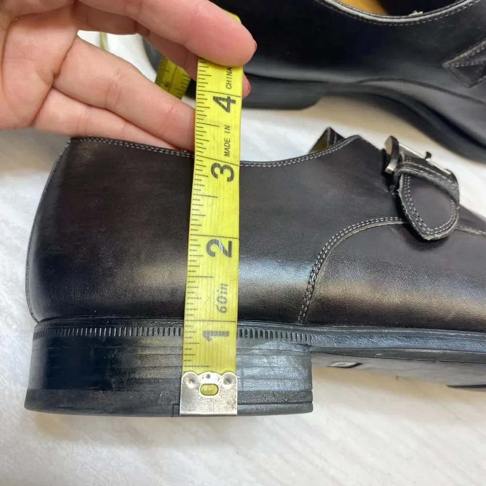 Magnanni Marco II Monk Strap Dress Shoes Men's Size 12‎ Brown Leather Comfort